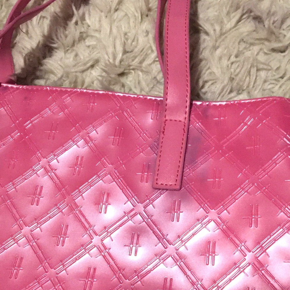 Harrods Pink Plastic Handbag - Picture 2 of 4